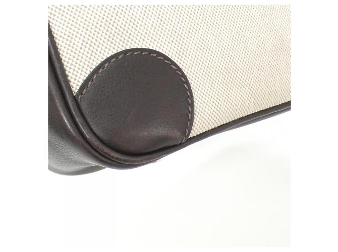 Borsa H Toile Omnibus2 di Hermès Marrone - vista 3