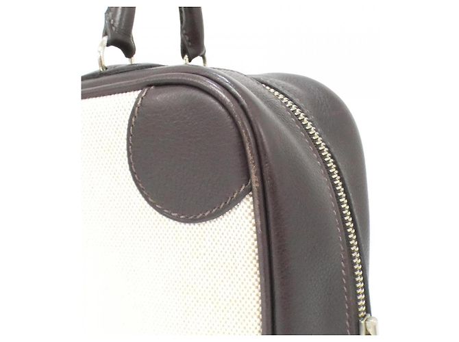 Borsa H Toile Omnibus2 di Hermès Marrone - vista 5
