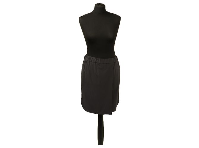 Falda mini de seda gris Brunello Cucinelli Gris antracita - vista 3