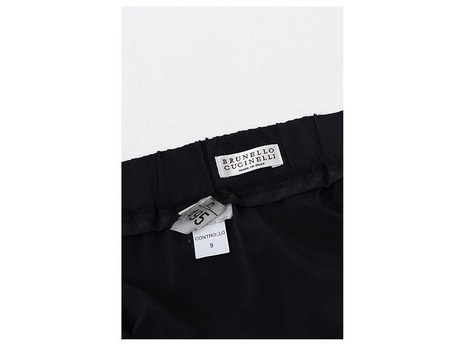 Falda mini de seda gris Brunello Cucinelli Gris antracita - vista 4