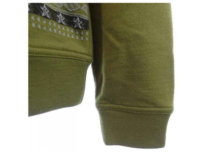Herren Sweatshirt aus Baumwolle von Hermès Grün Khaki - Ansicht 6