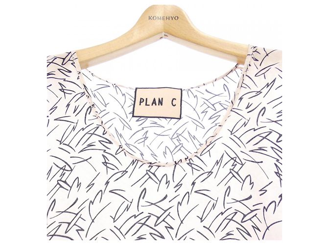 Autre Marque Top in seta Plan C Nero Rosa - vista 5
