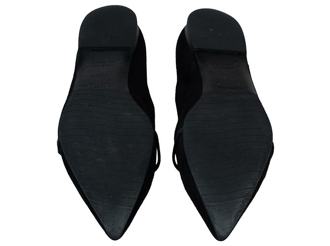 Ballerine Hermès Laura in suede nero - vista 2