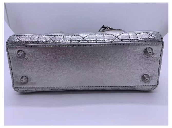 Borsa Dior Diana quattro tasche argento pelle - vista 5