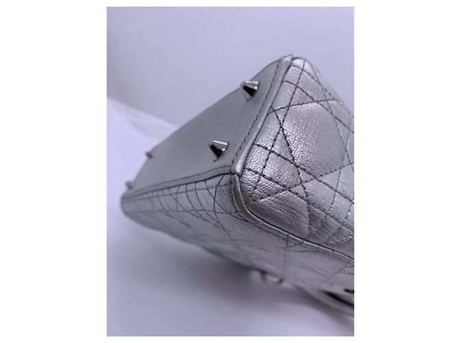 Borsa Dior Diana quattro tasche argento pelle - vista 9