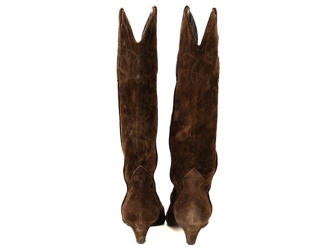 Botas Khaite Dallas de ante marrón Castaño - vista 4