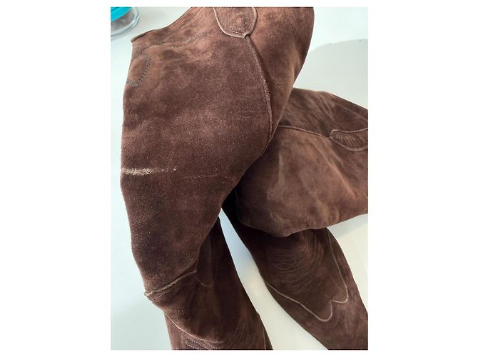 Botas Khaite Dallas de ante marrón Castaño - vista 6