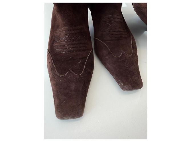 Botas Khaite Dallas de ante marrón Castaño - vista 7