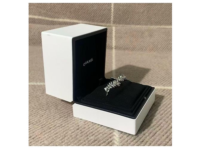 Pendientes Chanel Plume Feather en oro blanco 18K y diamantes Plata - vista 4