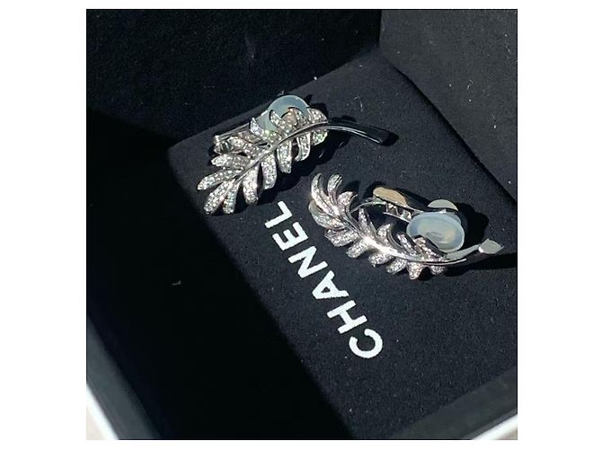 Pendientes Chanel Plume Feather en oro blanco 18K y diamantes Plata - vista 5