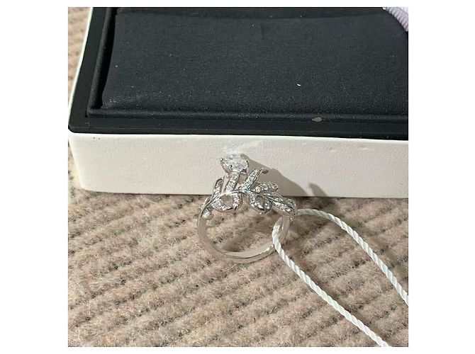 Chanel PLUME Diamantfeder Ring silberfarben Größe 49 - Ansicht 2
