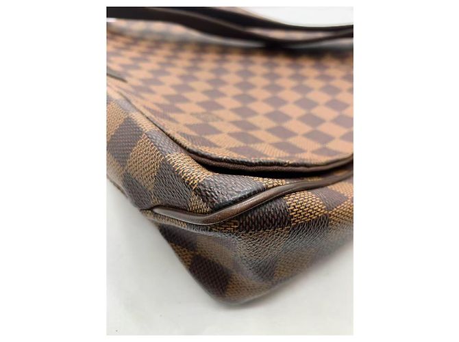 Louis Vuitton Borsa a Tracolla Brooklyn Quadri Marrone - vista 7