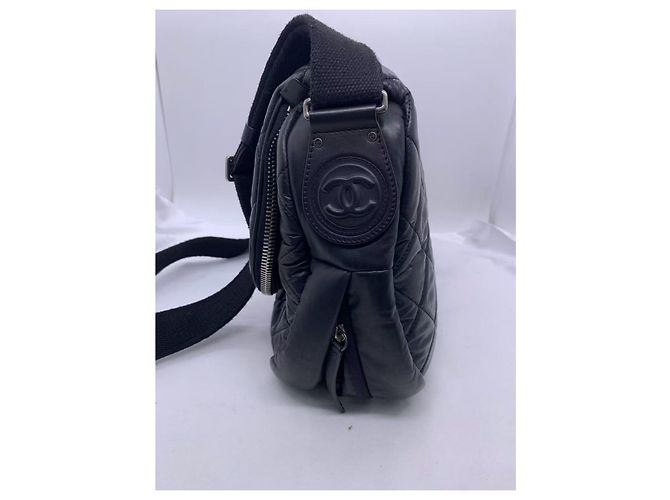 Borsa Chanel Airport in pelle nera Nero - vista 5