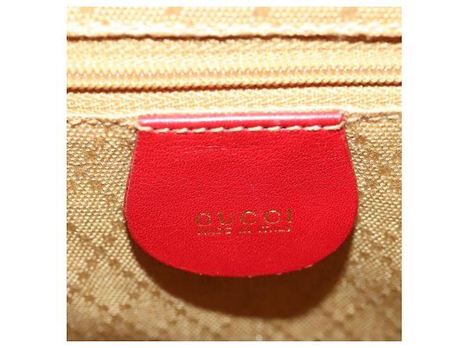 Gucci Vintage Bamboo Leather Mini Rosso - vista 6
