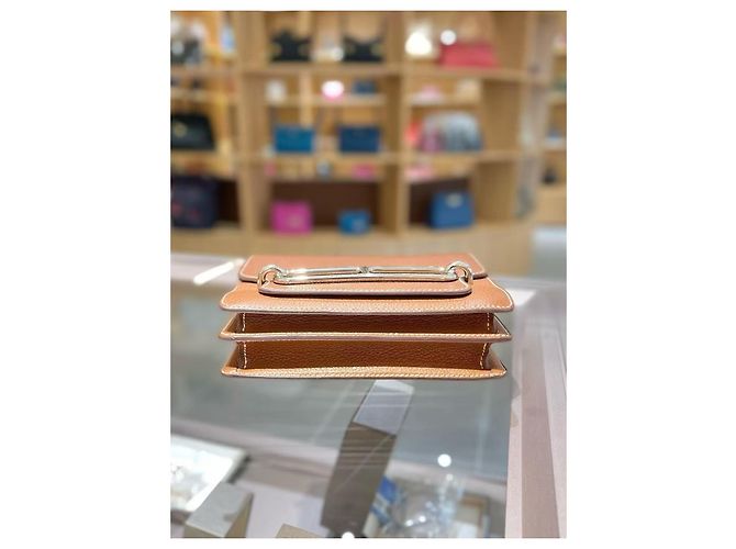 Hermès Roulis 19 pelle di sella marrone dorato - vista 3