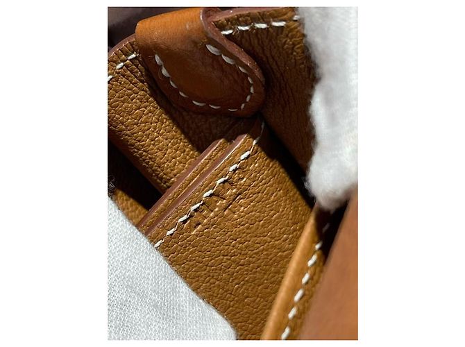Hermès Roulis 19 pelle di sella marrone dorato - vista 7
