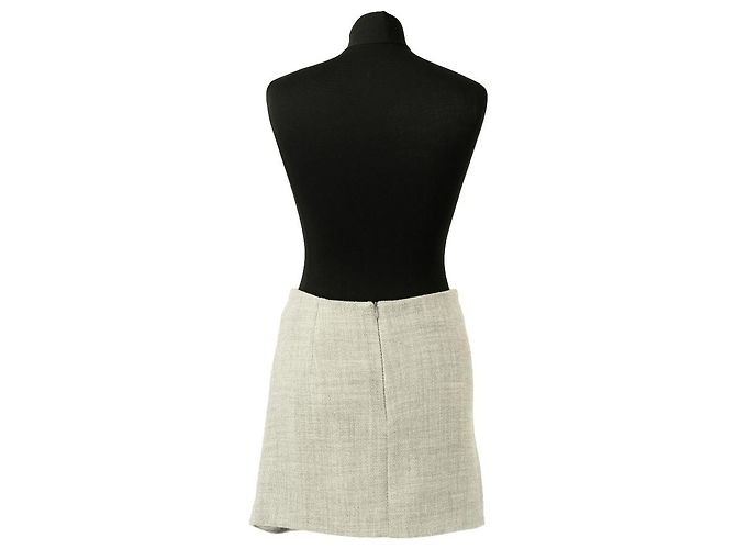 Autre Marque Minifalda THE MANNEI Wishaw beige de algodón - vista 2