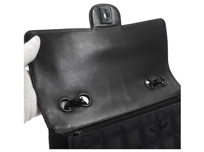 Borsa a spalla con catena della nuova linea di viaggio Chanel Nero - vista 7