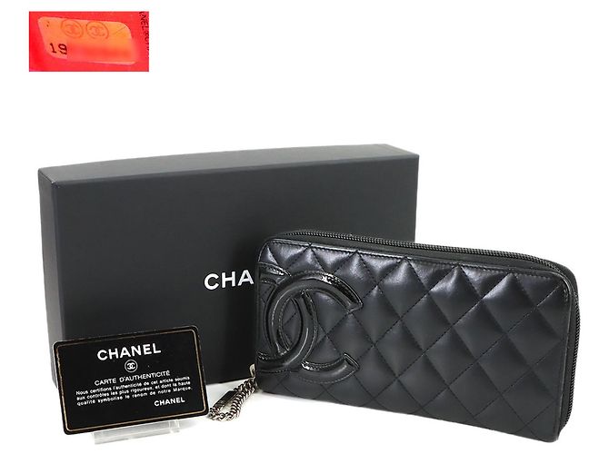 Billetera larga redonda de la línea Cambon de Chanel Negro - vista 2