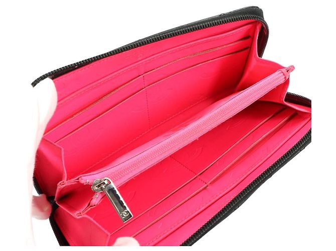 Billetera larga redonda de la línea Cambon de Chanel Negro - vista 6