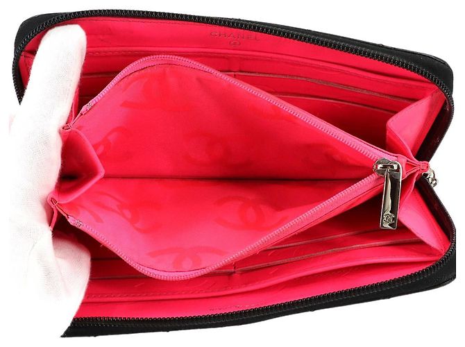Billetera larga redonda de la línea Cambon de Chanel Negro - vista 7