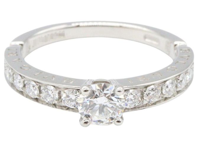 Bulgari Bvlgari Platin-Diamant-Bandring Silber - Ansicht 2