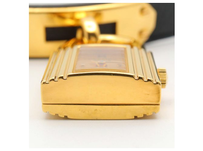 Hermès Reloj Hermes Kelly - Baño de oro con correa de cuero - vista 11