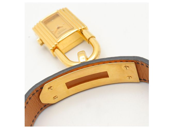 Hermès Reloj Hermes Kelly - Baño de oro con correa de cuero - vista 13