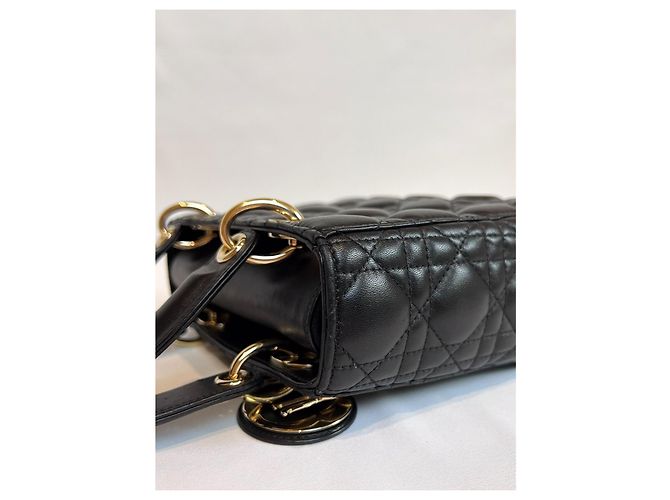 Borsa "Lady Dior" di Christian Dior Nero Gold hardware - vista 10