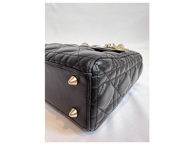 Borsa "Lady Dior" di Christian Dior Nero Gold hardware - vista 12