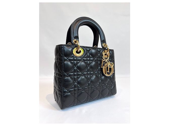 Borsa "Lady Dior" di Christian Dior Nero Gold hardware - vista 2