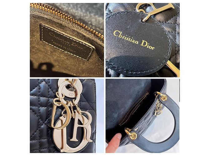 Borsa "Lady Dior" di Christian Dior Nero Gold hardware - vista 20
