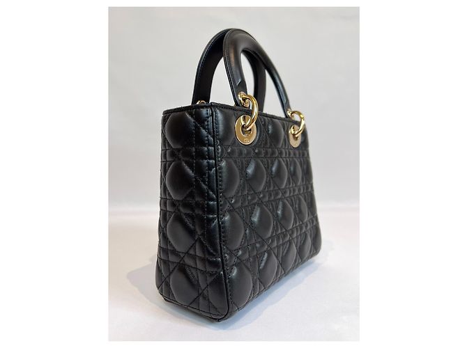 Borsa "Lady Dior" di Christian Dior Nero Gold hardware - vista 4