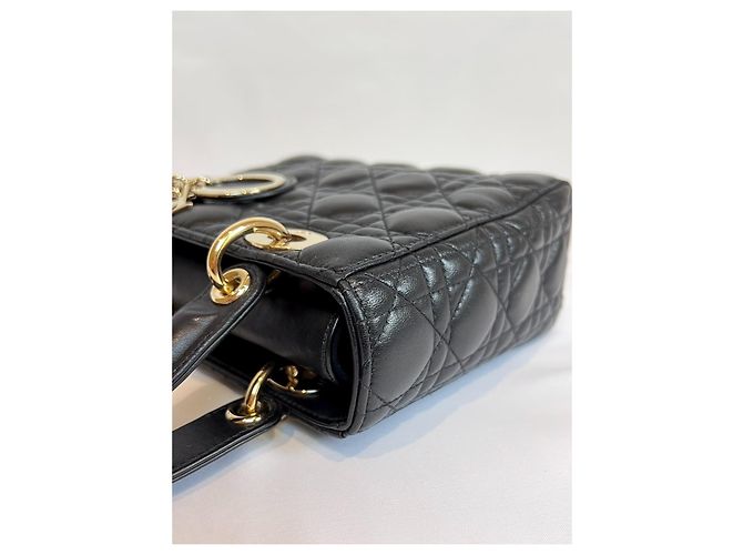 Borsa "Lady Dior" di Christian Dior Nero Gold hardware - vista 6