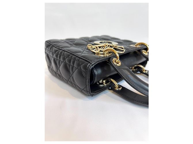 Borsa "Lady Dior" di Christian Dior Nero Gold hardware - vista 7
