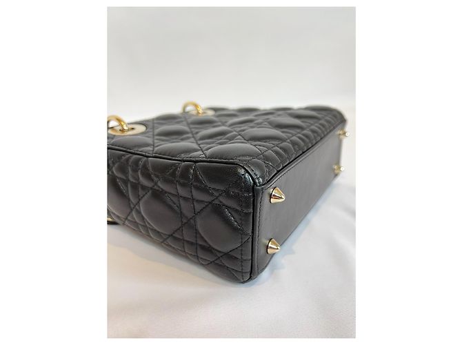 Borsa "Lady Dior" di Christian Dior Nero Gold hardware - vista 8