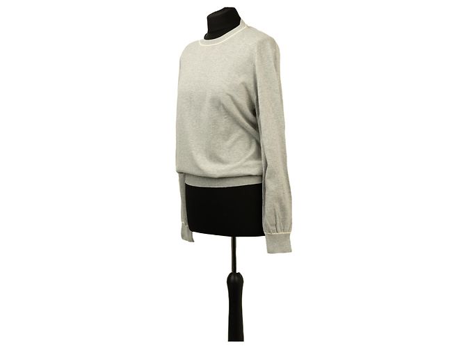Blusa de algodón gris Brunello Cucinelli - vista 2
