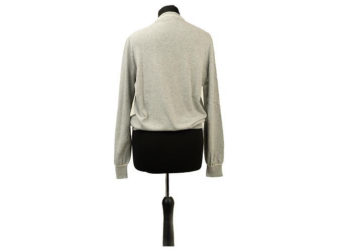 Blusa de algodón gris Brunello Cucinelli - vista 3