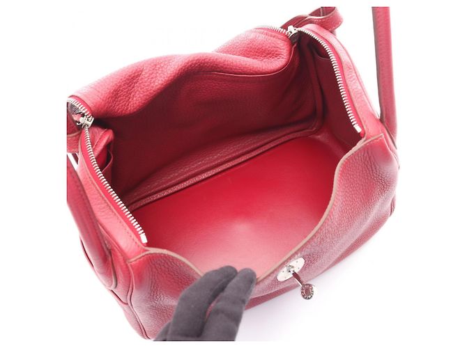 Hermès Lindy 30 Schultertasche Bordeaux - Ansicht 3