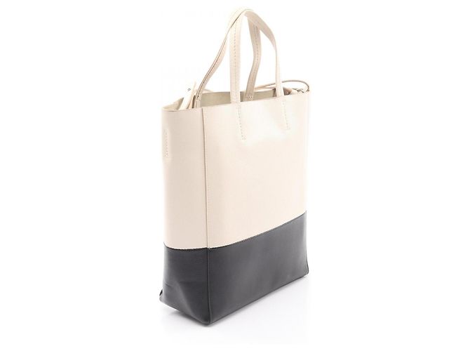 Cabas Céline Borsa Tote Verticale Piccola Celine 2 Vie Nero Bianco - vista 2