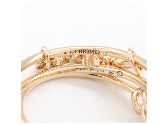 Ring Anello Mix and H di Hermès in oro rosa 18K D'oro - vista 3