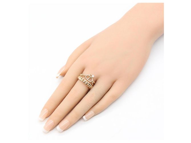 Ring Anello Mix and H di Hermès in oro rosa 18K D'oro - vista 7