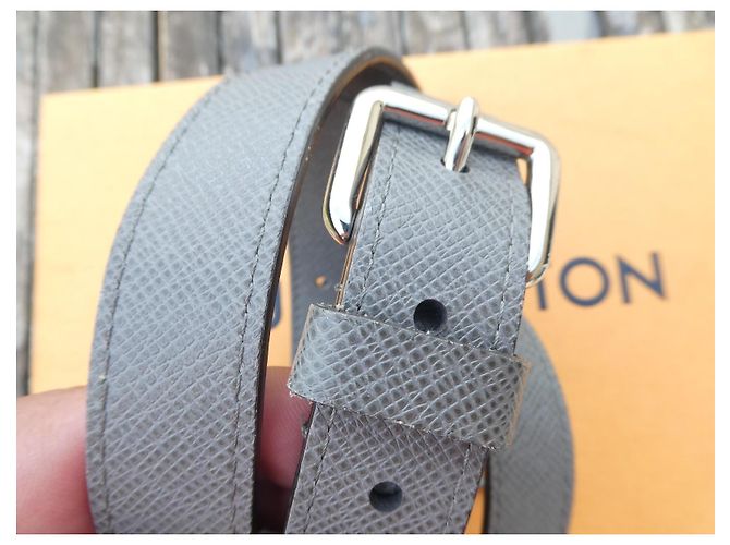 Cinghia a spalla Louis Vuitton per Keepall, lunghezza massima 138 cm, senza scatola Grigio - vista 4