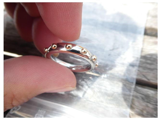 Hermès Schalring Clouée Neu Silber - Ansicht 2