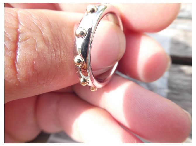 Hermès Schalring Clouée Neu Silber - Ansicht 3