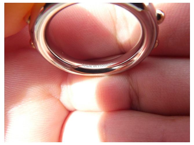 Hermès Schalring Clouée Neu Silber - Ansicht 5