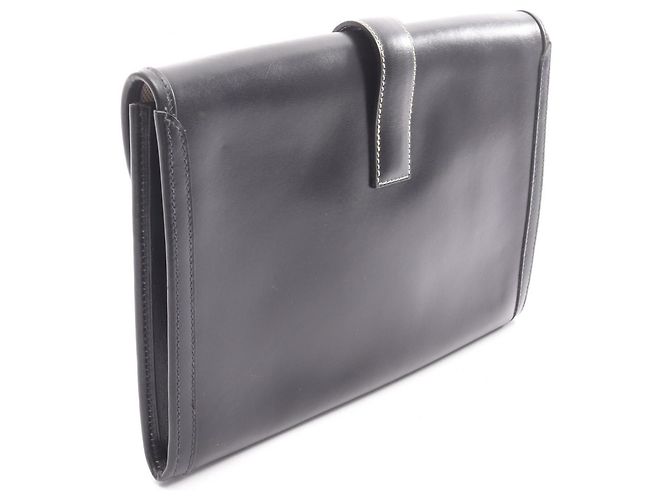 Borsa a Clutch Hermès Jige PM Nero - vista 2