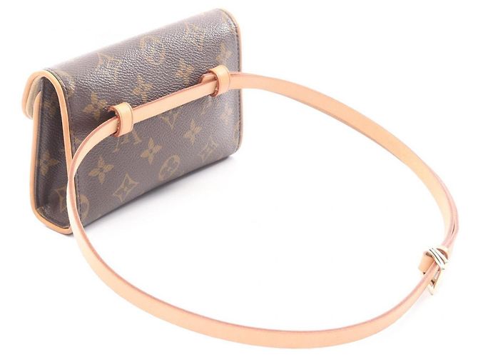 Pochette Florentine di Louis Vuitton Marsupio Marrone Monogramma - vista 2