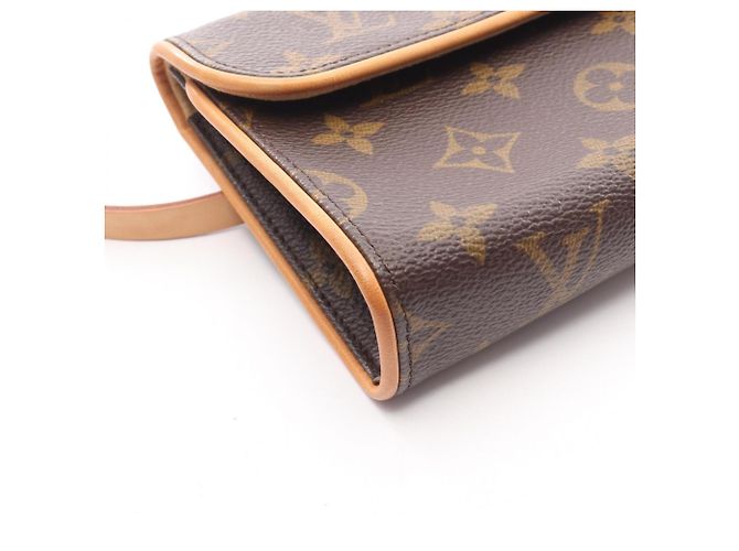 Pochette Florentine di Louis Vuitton Marsupio Marrone Monogramma - vista 7