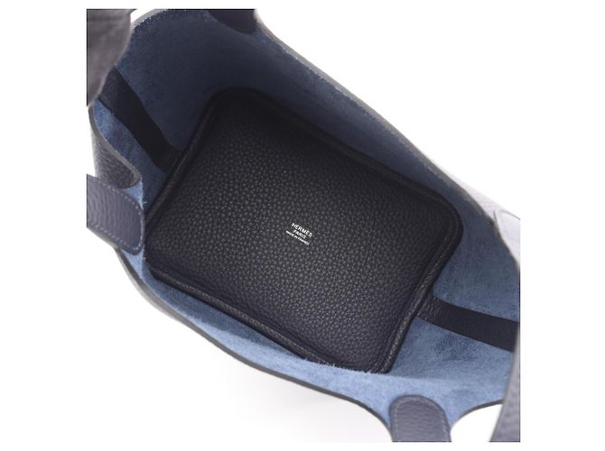 Hermès Picotin Lock PM Handtasche Marineblau - Ansicht 3
